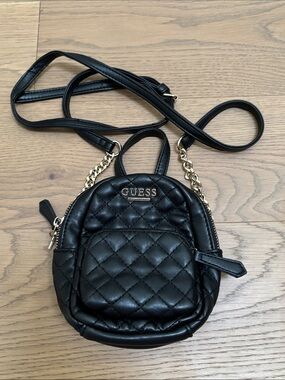 GUESS Black Quilted Mini Crossbody